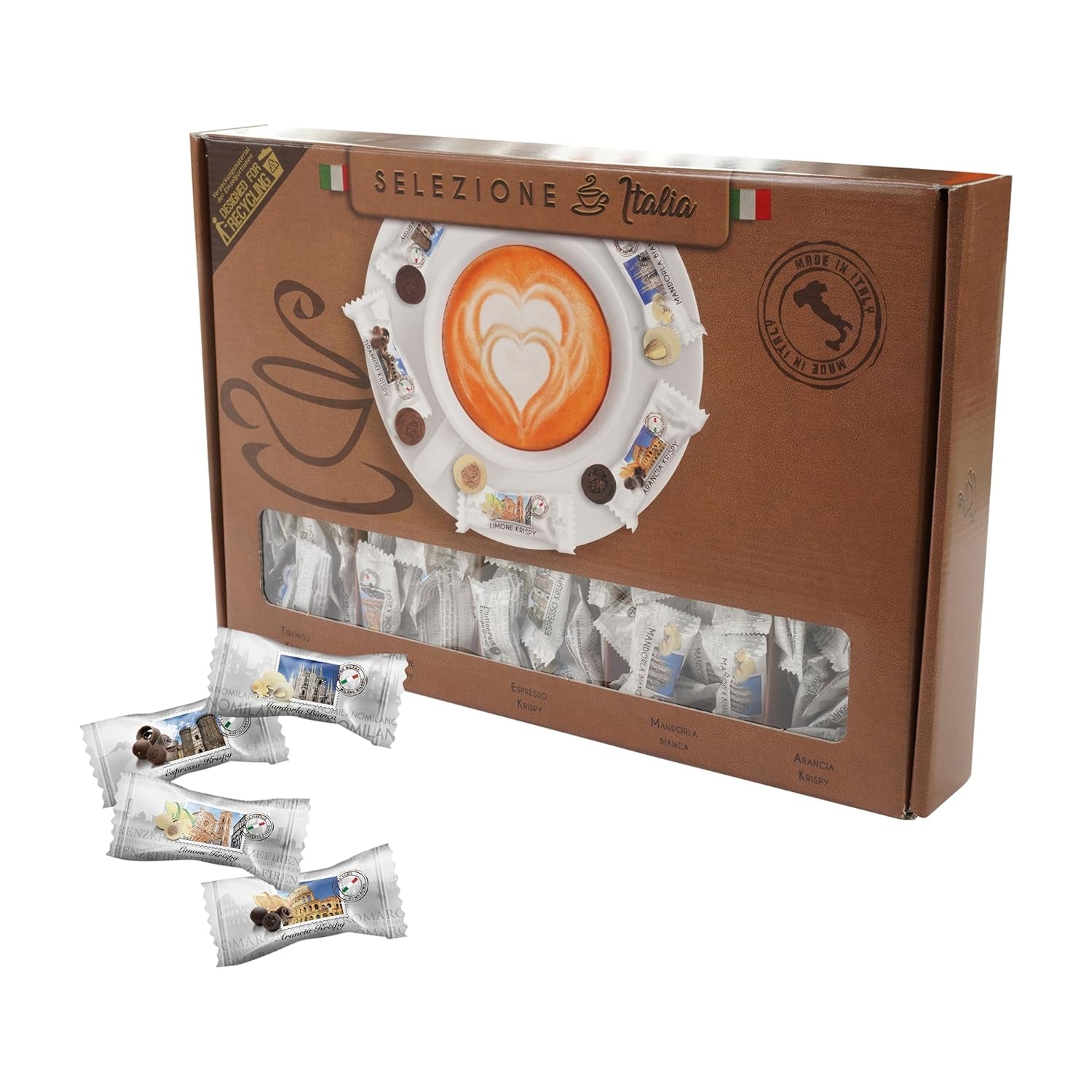 HELLMA Italian Selection - 200 ks. individuálně balené italské sladkosti, ideální pro hotely nebo penziony Naty Shop Chocolates