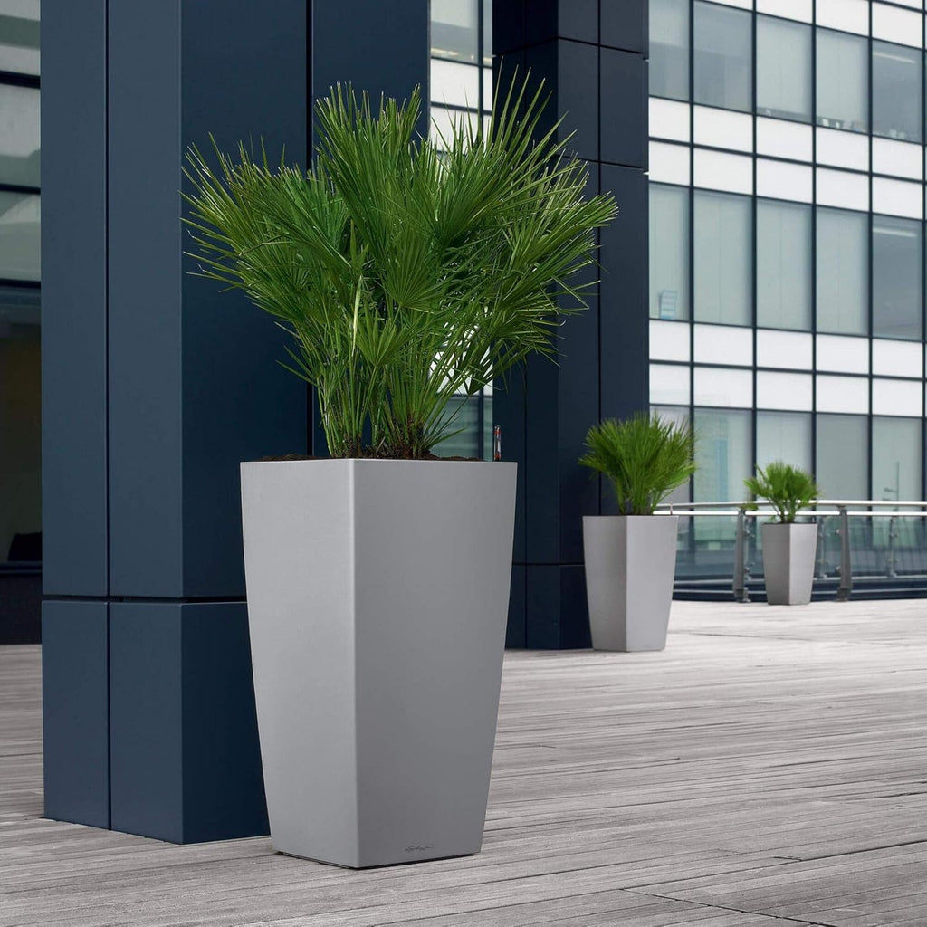 LECHUZA CUBICO Premium 50 alb lucios 18161