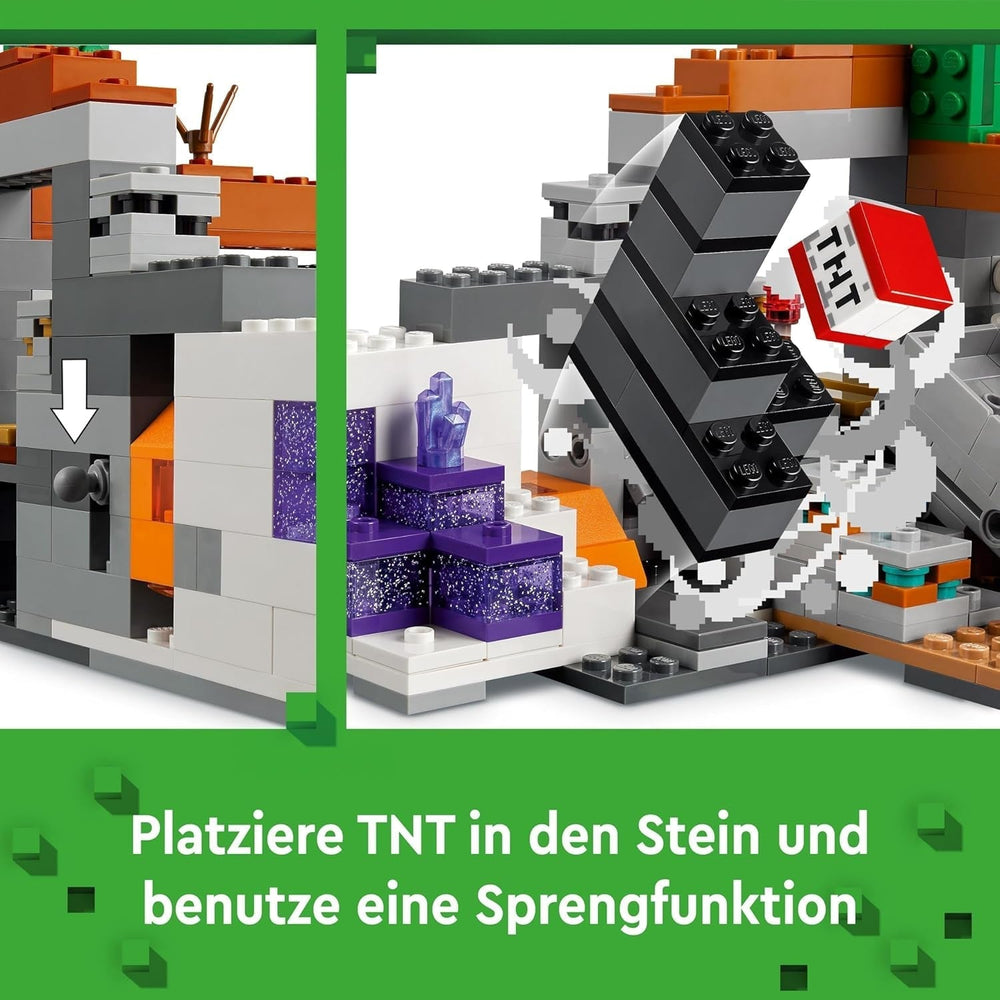 LEGO Minecraft Badlands Mine Videohra Minařská sada hraček pro chlapce a dívky ve věku 8+ Zábavná stavebnice Kostky Dobrodružná sada Dárek k narozeninám 21263 Stavebnice Besuche den LEGO-Store