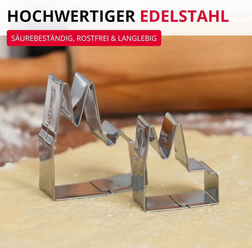 Formă de biscuiți Westmark Cologne Cathedral – Formă de biscuiți din oțel inoxidabil pentru fanii parfumului de Koln – Formă de biscuiți precisă pentru aluat, brânză, legume și decorațiuni de petrecere, 8 cm