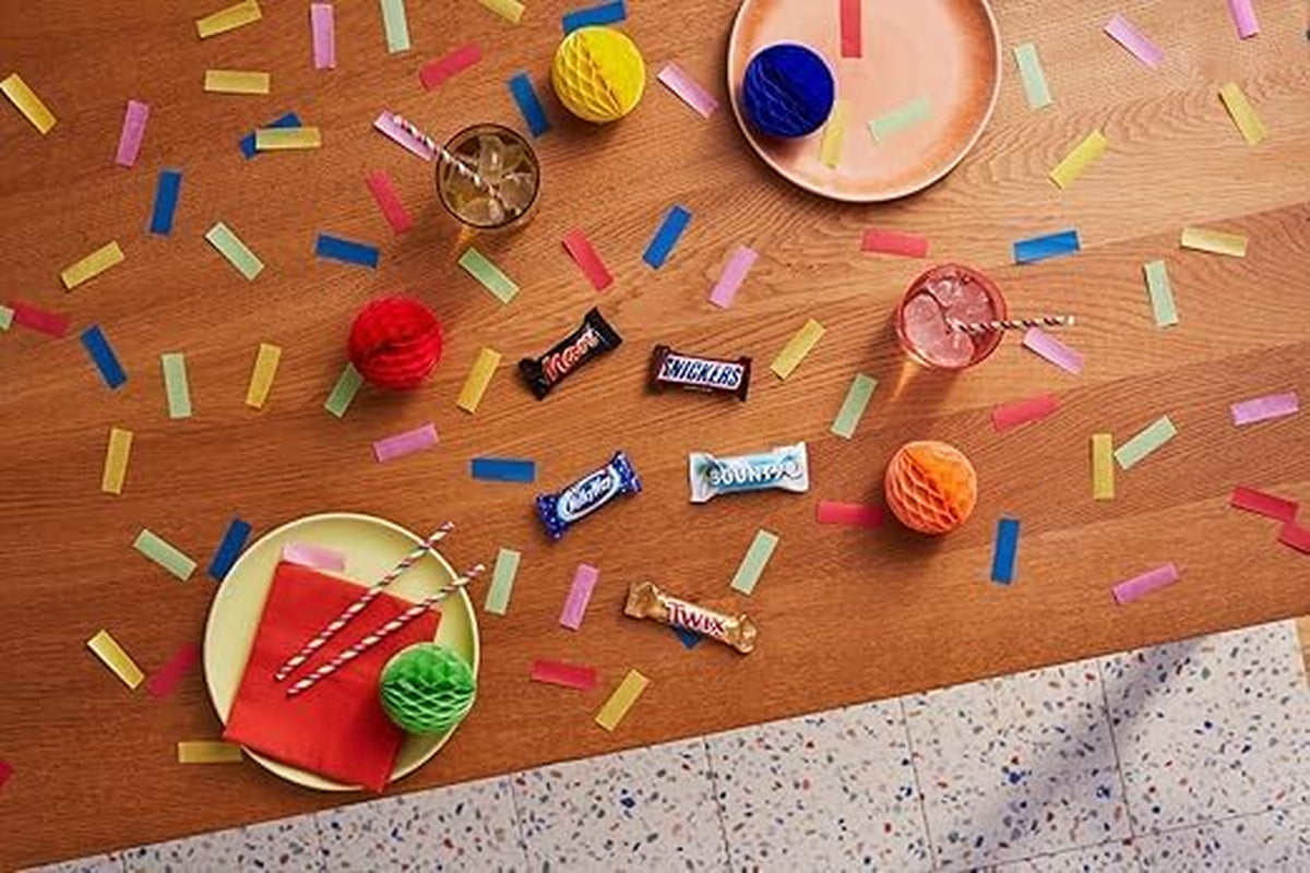 Hromadné balení mini míchané čokolády, čokoláda, 35 mini čokoládových svačin (Mars, Snickers, Bounty, Twix, Milky Way) jako sladkosti, čokoládový dárek, bonboniéra (710 g)