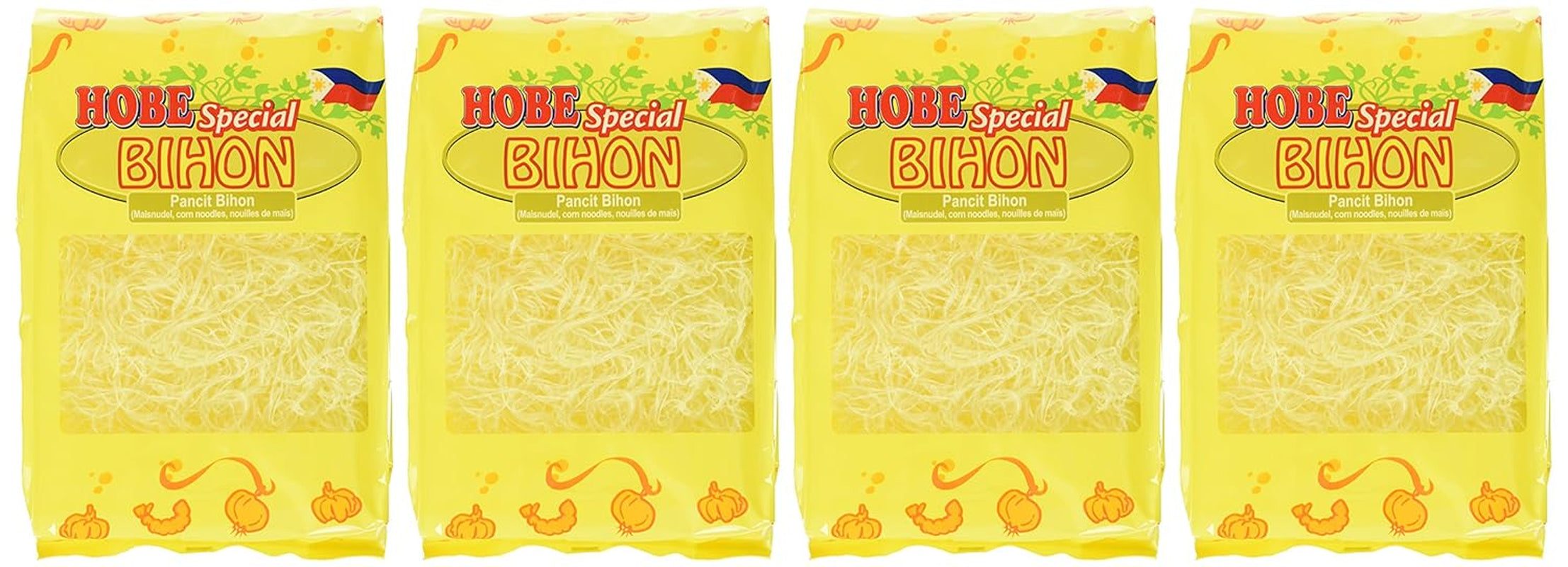 Nudle Pancit Bihon, balení 4 ks (balení 4 x 227 g)