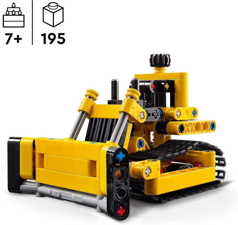 Stavebnice těžkého buldozeru LEGO Technic Buldozer Přidejte na své staveniště Stavební hračka pro děti Technický dárek pro chlapce a dívky 7 let 42163 Stavebnice Besuche den LEGO-Store