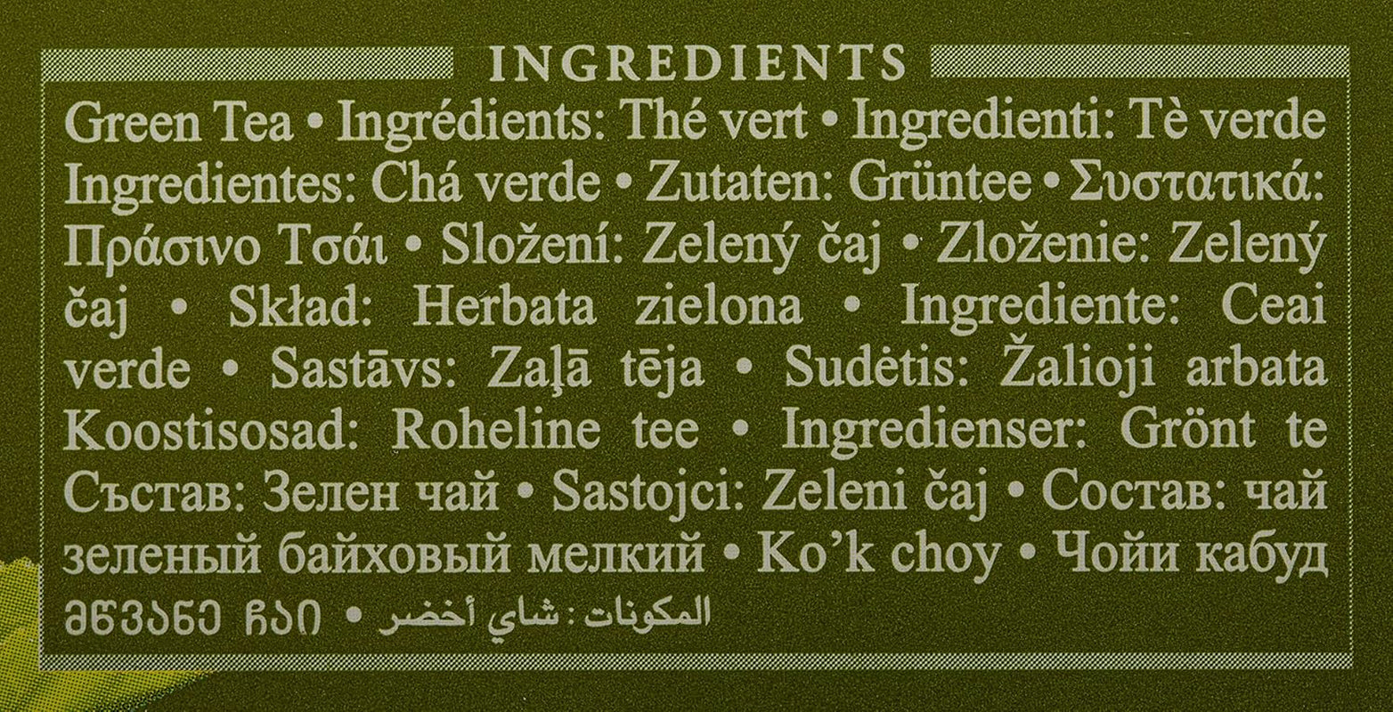Ahmad Tea - Ceai verde - Pliculețe de ceai ambalate individual, cu aromă sigilată, cu 2 g de ceai per porție - 20 pliculețe de ceai cu bandă (pachet cu 2)