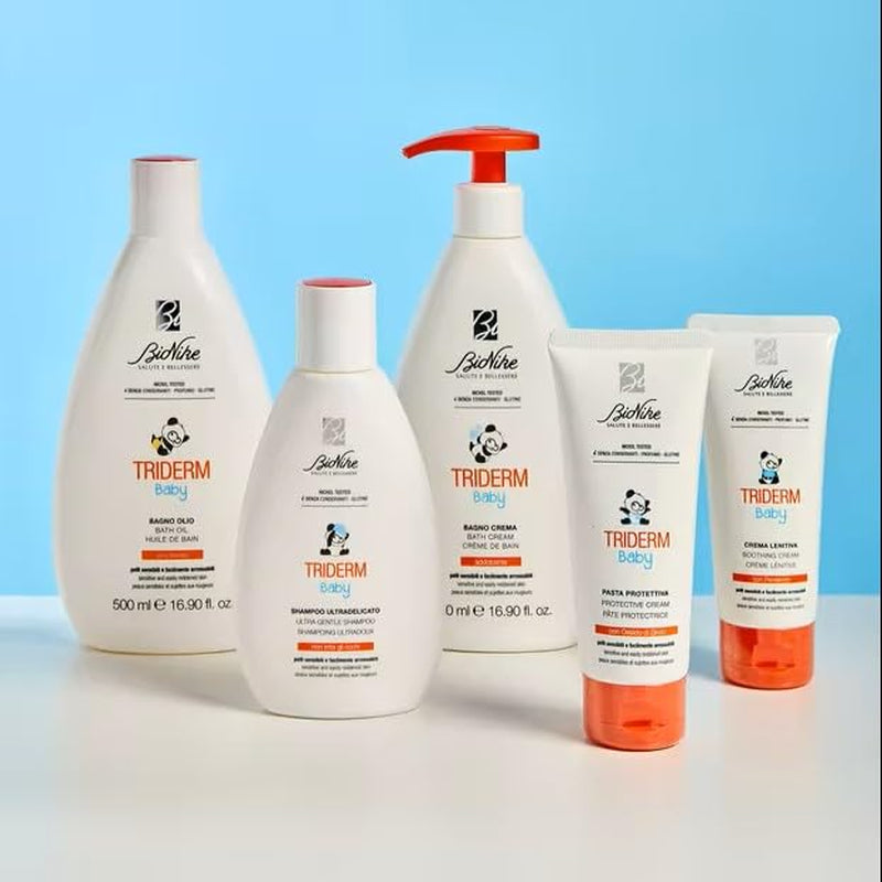 Bionike Triderm Baby vlhčené ubrousky pro suchou a citlivou pokožku Zklidňující a zpevňující účinek Chrání a hydratuje 72 ubrousků