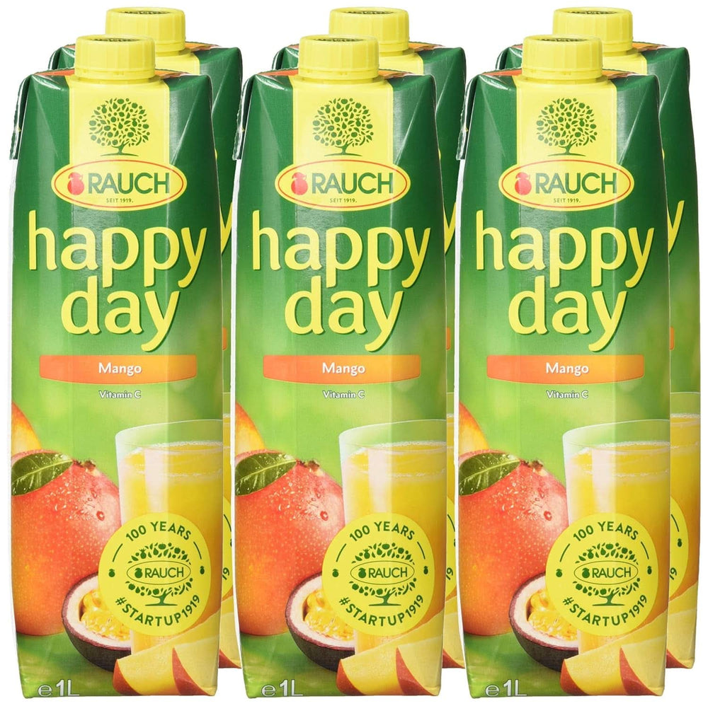 Rauch Happy Day Mango | Rafinovaný nápoj s marakujou | Hodně vitamínu C | 6 x 1 litr, Tetra Prisma Naty Shop