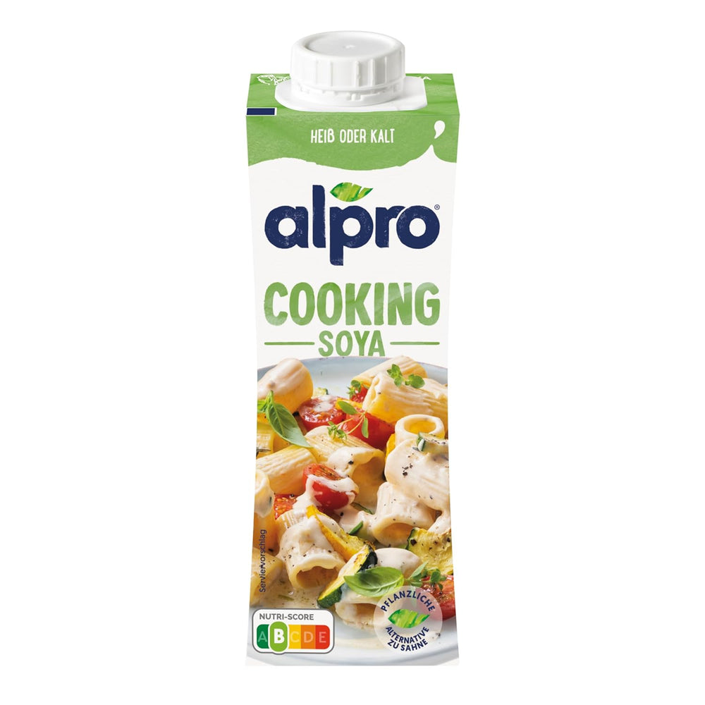 Alpro Cooking Soya – Vegan Kochcreme aus Soya s neutrální chutí do teplé i studené kuchyně – 15 x 250 ml
