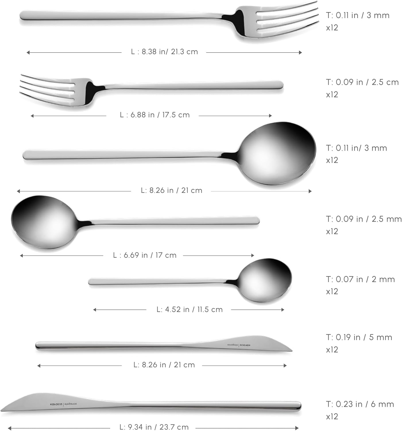 Karaca Focus Elegance, set de tacâmuri de 84 piese, 12 persoane Bucatarie Naty Shop