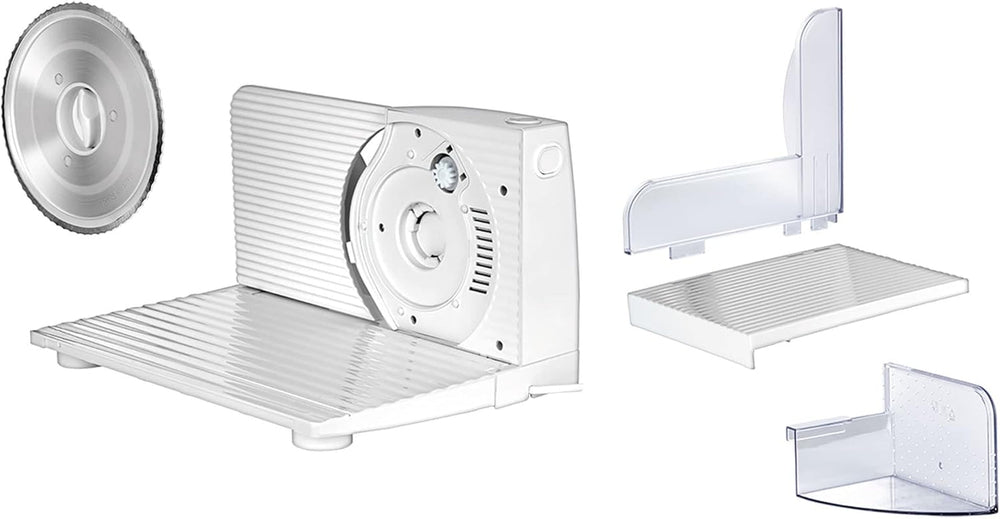 MPM MKR-05 Univerzální elektrický kráječ, nastavitelná tloušťka řezu až 15 mm, 150 W Drtiče a kráječe Naty Shop