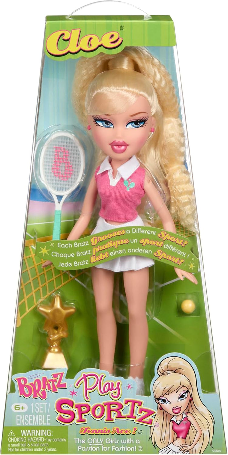 Bratz Play Sportz Cloe (tenis) – Modepuppe s příslušenstvím