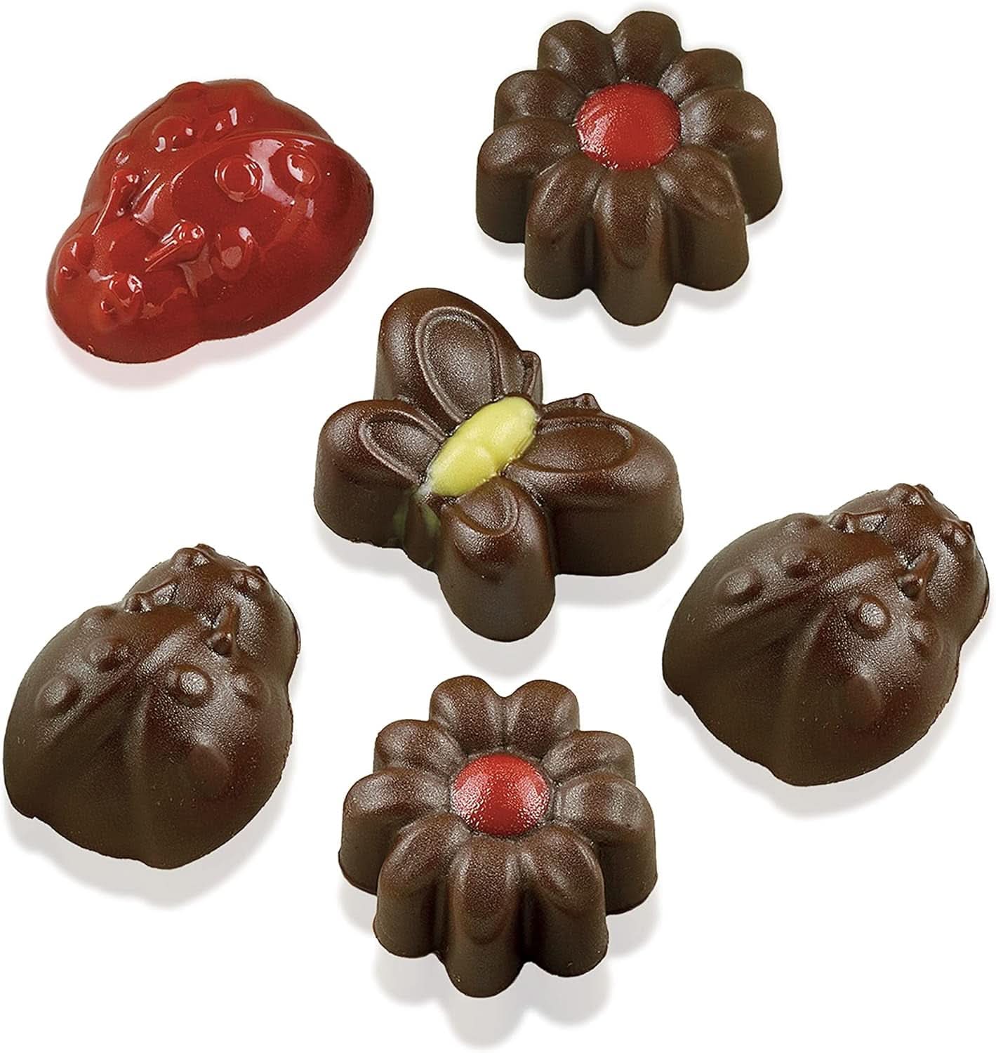 Silikomart 199199, matrita pentru ciocolata, model de Primavara, 15 praline, Maro Bucatarie Naty Shop