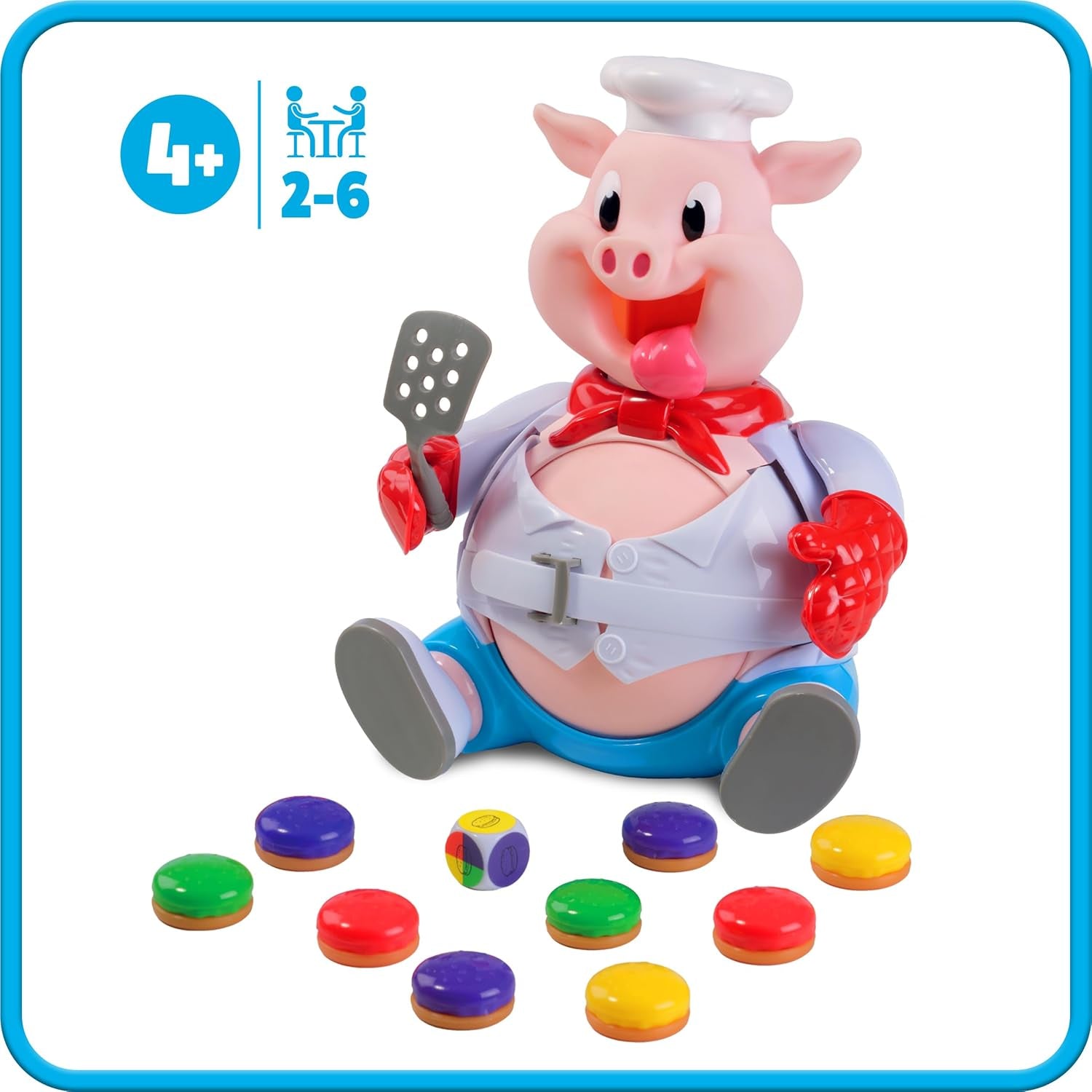 Goliath Pigskin - Zábavná desková hra pro děti 4+ Nakrmte prasátka a vyhněte se explozi jejich břicha, společenská hra pro 2-6 hráčů, zábava s přáteli a rodinou