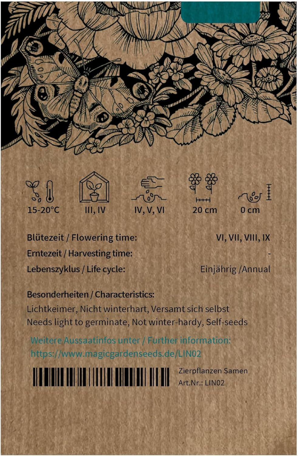 Len marocký (Linaria maroccana) cca. 2000 semen letní jednoleté květiny, dlouho kvetoucí řezaná květina