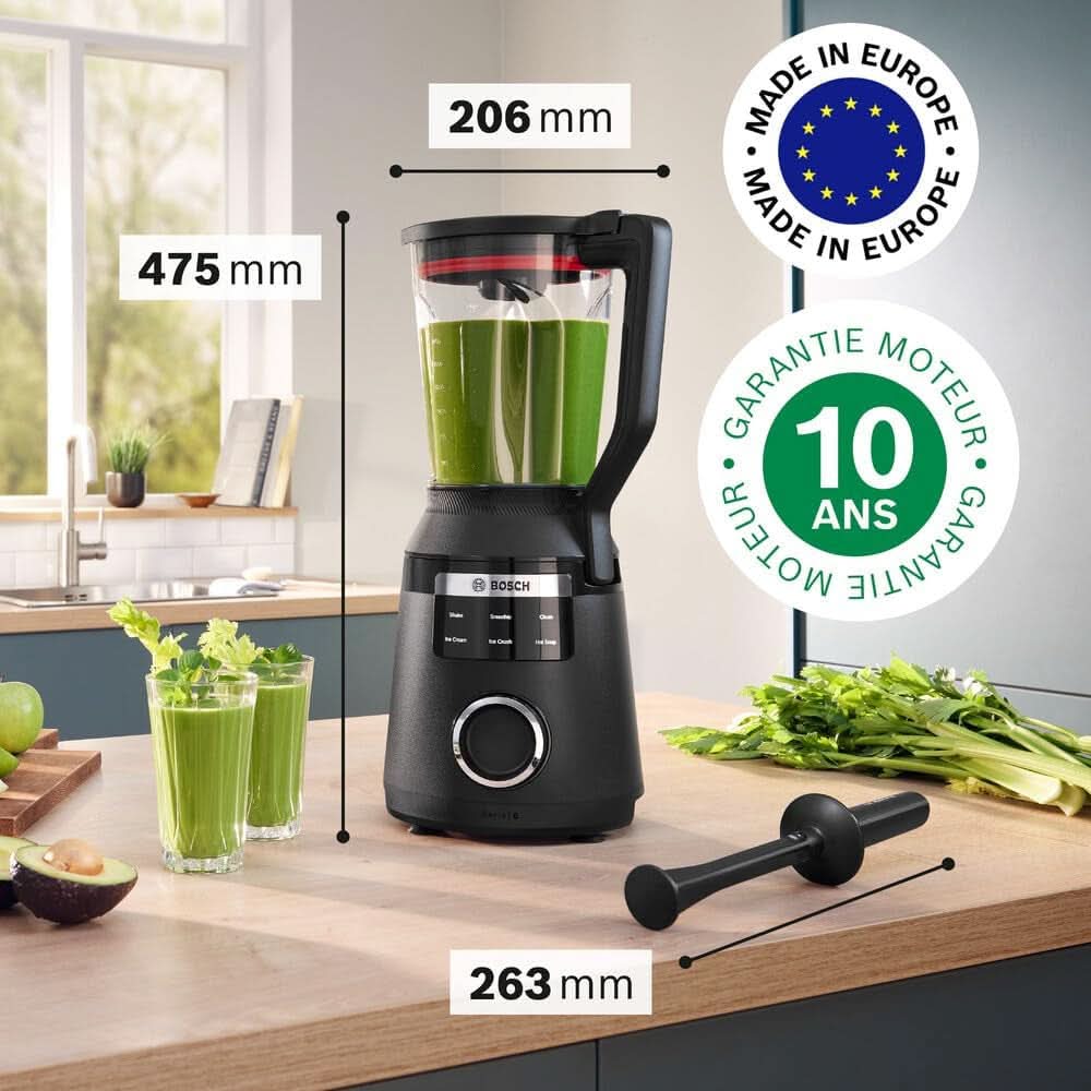 Vitapower Standmixer, Series 6, 1 800 W, 6 programů, Prospeed Klingen, Tritan™-Krug, Schwarz, MMB6652B Kitchen Naty Shop