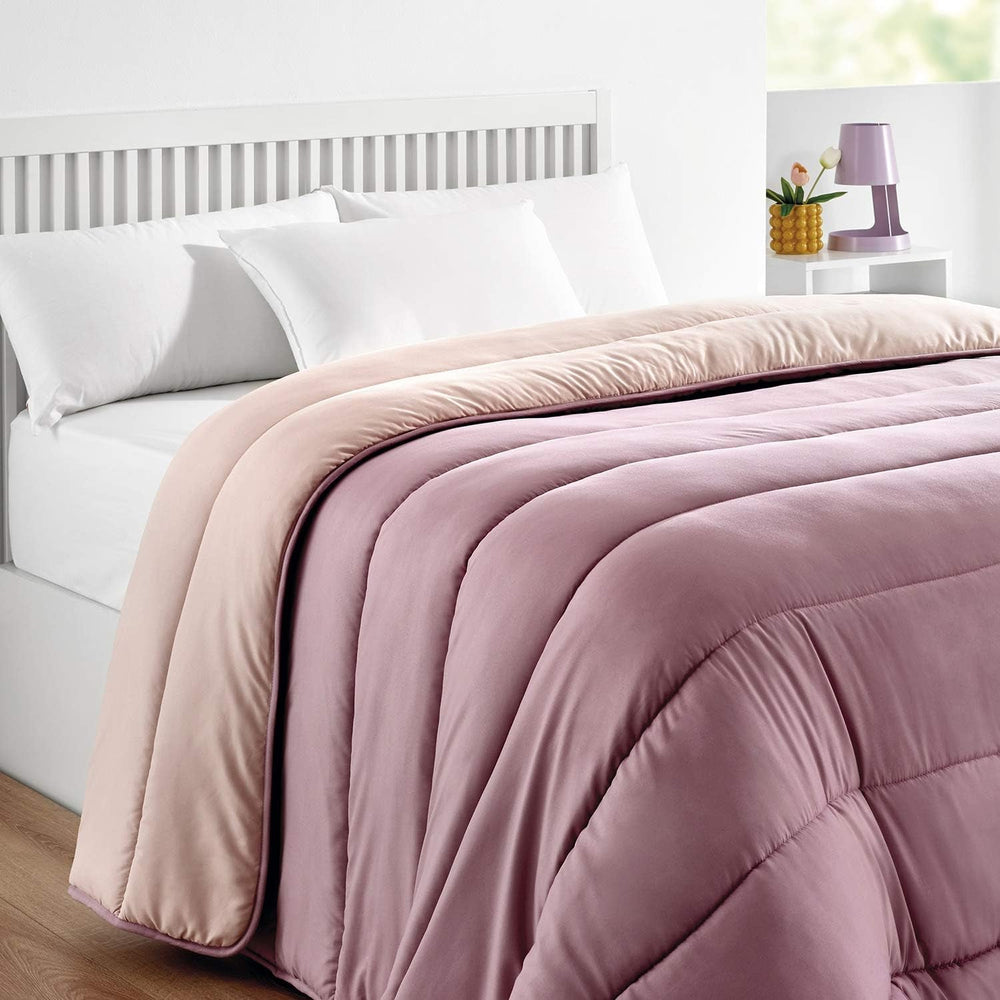 Pikolin Home - Oboustranná peřina 300 G - Dvoubarevná severská výplň - Do postele 90 - Plněná peřím, hřejivá, prodyšná, Světle šedá/přírodně šedá, 150 X 220 Cm Přikrývky a přikrývky Naty Shop