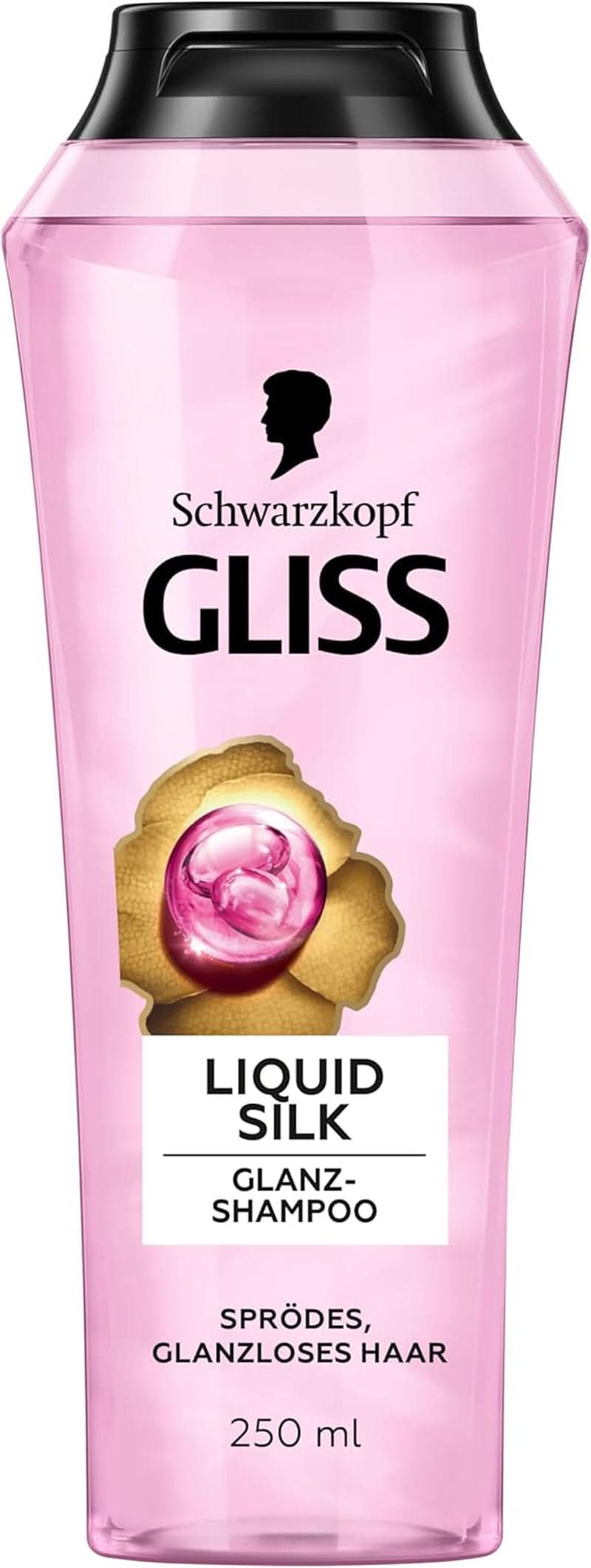 Gliss Shampoo Liquid Silk (250 ml), pro křehké a matné vlasy Sprcha a koupel Naty Shop