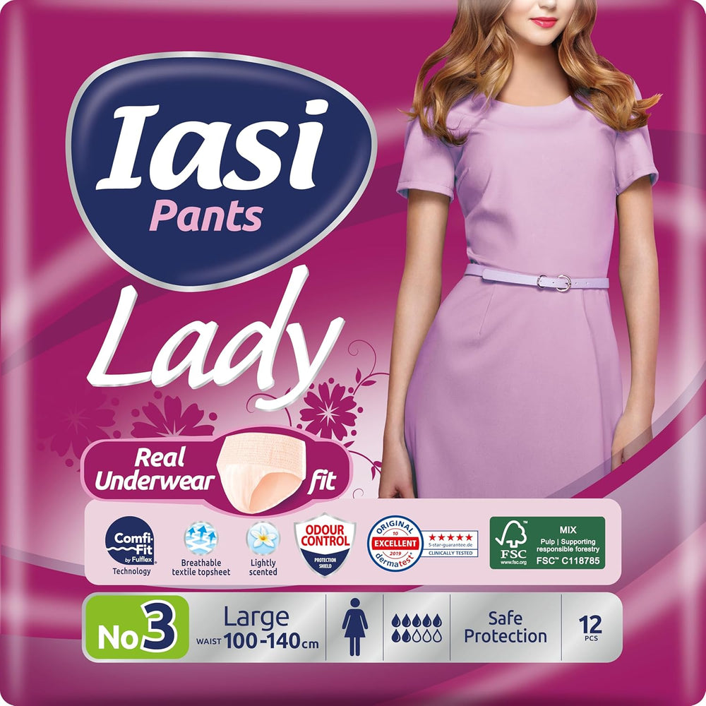 LADY Pants 48 Jednorázové kalhotky pro inkontinenci moči Absorpční Plus velikost S pro ženy 48 ks