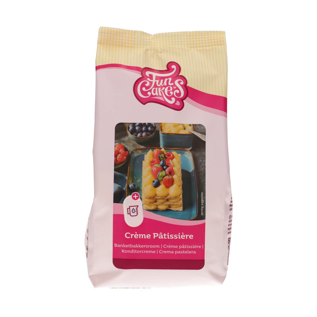 Funcakes Mix Für Crème Pâtissière, Einfach Zu Berübenen, Köstlicher Pudding Zum Füllen Von Kuchen, Cupcakes Und Anderen Leckereien, Nur Wasser Addenden, Halal., 1 kg Směs na pečení a vaření Naty Shop 500 G Vanille