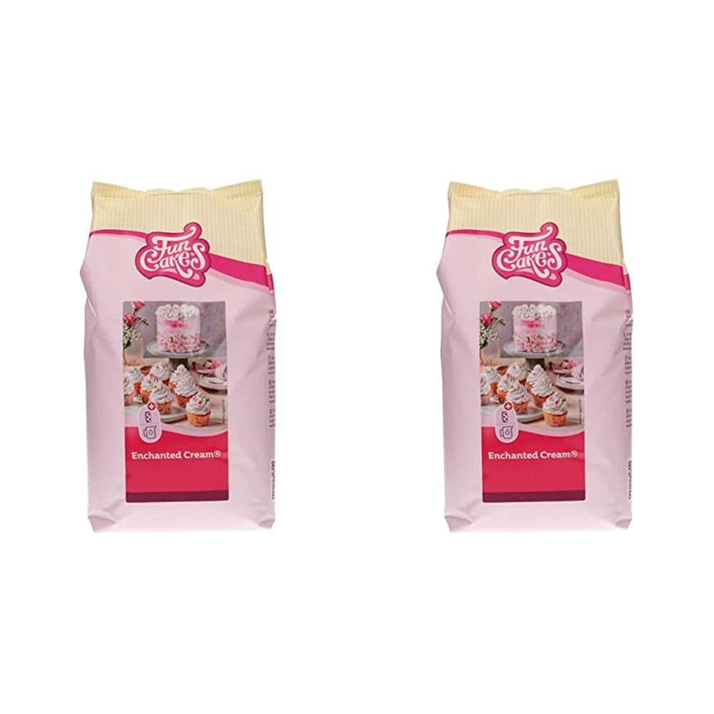 Funcakes Mix Für Enchanted Cream®: Einfach Zu Berübenende, Sehr Leichte Und Fauschige Schneeweiße Creme, Perfekt Zum Füllen Und Abdecken Von Kuchen Oder Als Belag Für Cupcakes, Halal., 900 G Směs na pečení a vaření Naty Shopung 2 Kg