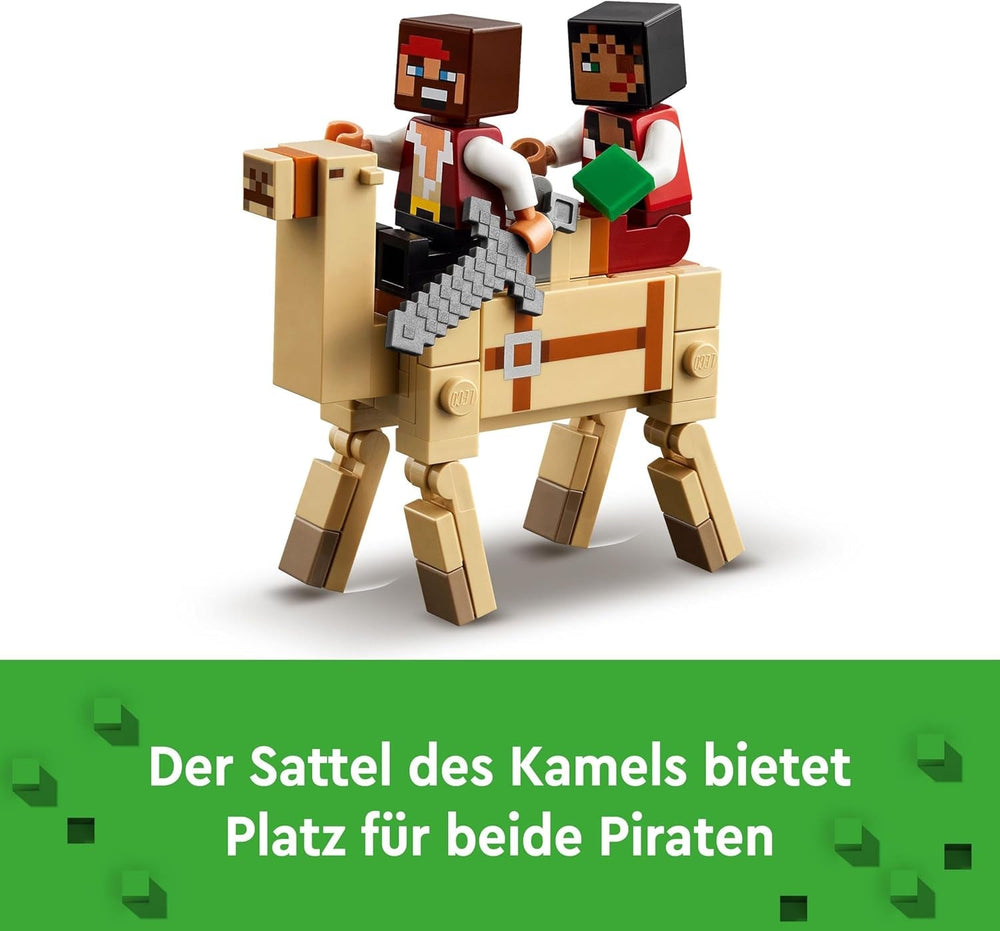LEGO Minecraft Plavba pirátskou lodí Oliheň a velbloud Postava piráta Hračka na stavbu lodi Dárek pro chlapce a dívky 8 let 21259 Stavebnice Besuche den LEGO-Store