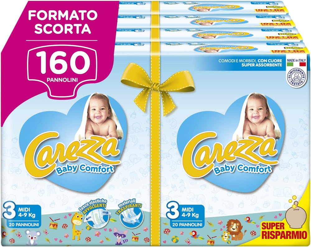 Plenky Baby Comfort Midi | Velikost 3 (4-9 kg) | 160 plen