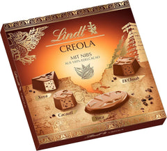 Lindt - Praline Creola, 15 čokoládových bonbonů ve 4 lahodných sortimentech, bez alkoholu, 165 gramů Čokoládové bonbony Naty Shop