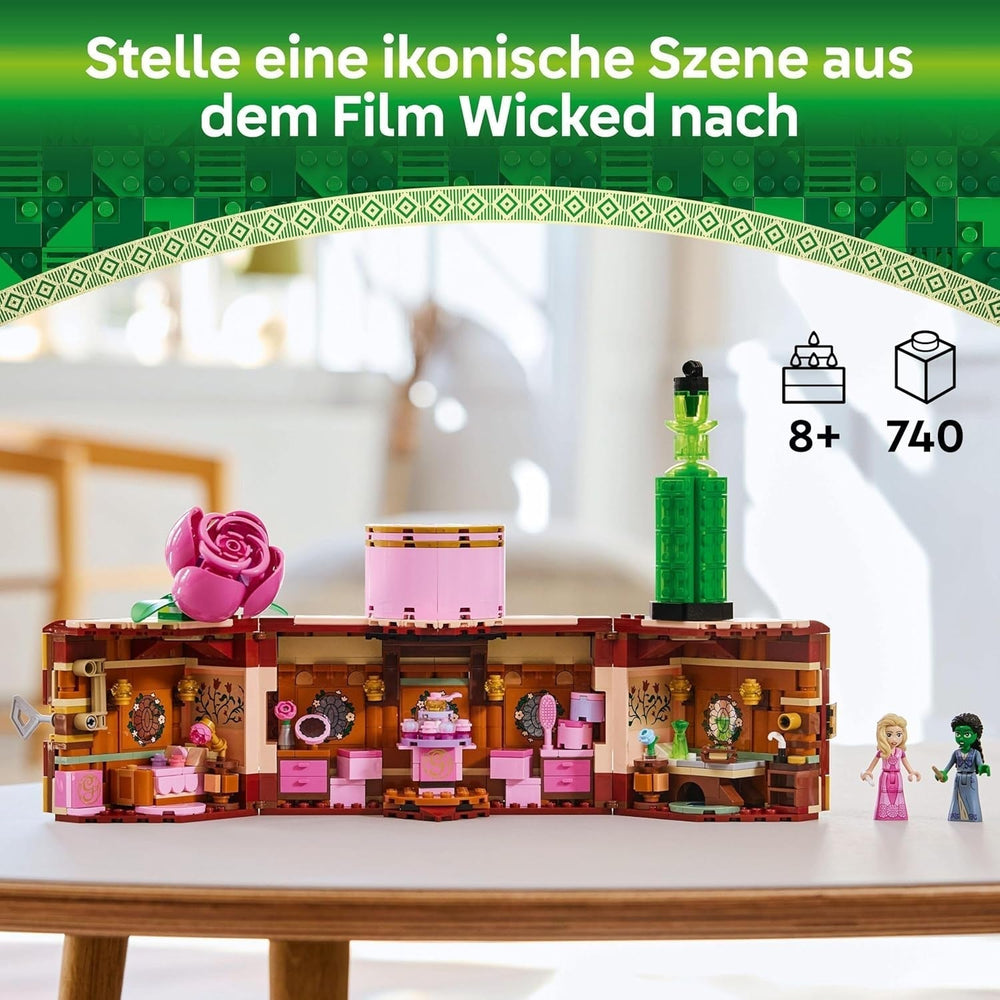 Ložnice LEGO Wicked Glinda a Elphaba - Domeček pro panenky se 2 mini panenkami Čarodějky ze země Oz, skvělými doplňky včetně květin a oblečení - Kreativní hračka pro dívky od 8 let a fanoušky - 75683 Stavebnice Besuche den LEGO-Store