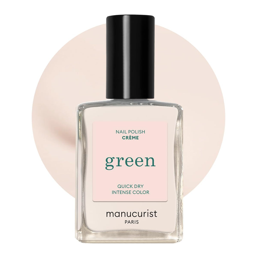 Manucurist Green - Rosy Beige Shell Beige Lak - Rychleschnoucí lak na nehty - DIY Nails - Vegan 12-Free - Rostlinná báze - Lak na nehty - Vyrobeno ve Francii