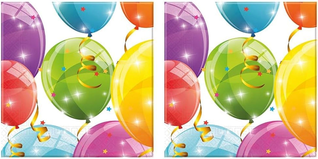 Procos 88150 - Șervețele, baloane Sparkling, 33X33Cm, 20 bucăți, zi de naștere, petrecere tematică, mediu