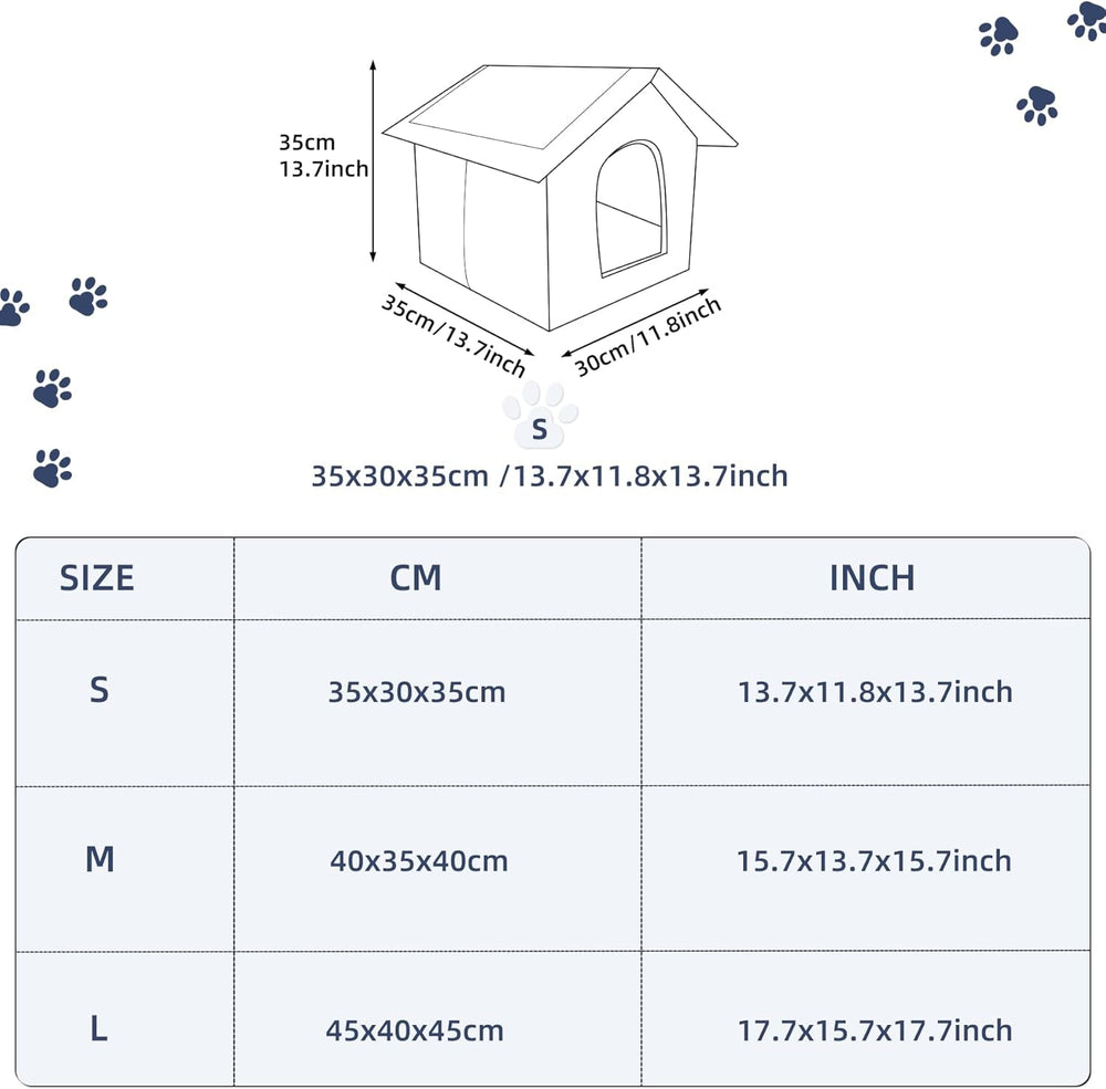 Katzenhaus Für Draußen Winterfest Wasserdicht Wetterfester Katzenhöhle Haustierhaus mit Katzenmatte Warm Hundehöhle Waschbar Hundehaus Tierheim Für Streuner Haustiere 45x40x45