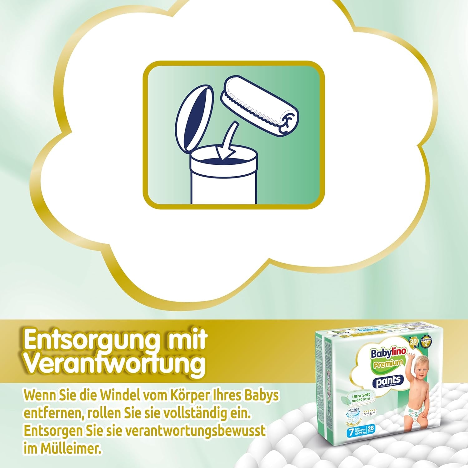 Kalhoty Premium, velikost 7, filtr Ultra Soft, XL Plus (15-25 kg), 28 kusů