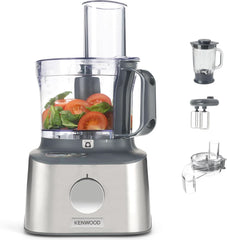 Kuchyňský robot Kenwood Multipro Compact+ FDM315SS, čepel z nerezové oceli pro matku a dítě Sada příslušenství Naty Shop Silver XL s funkcí přímého podávání