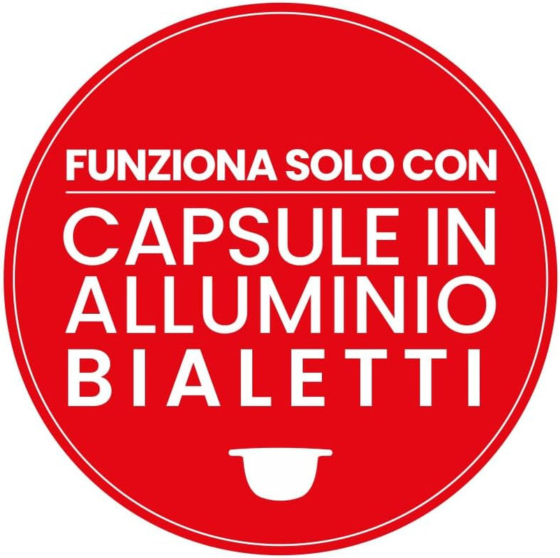 Bialetti Gioia, espressor pentru capsule de aluminiu, super compact, rezervor de 500 ml, 50% plastic reciclat, culoare taupe