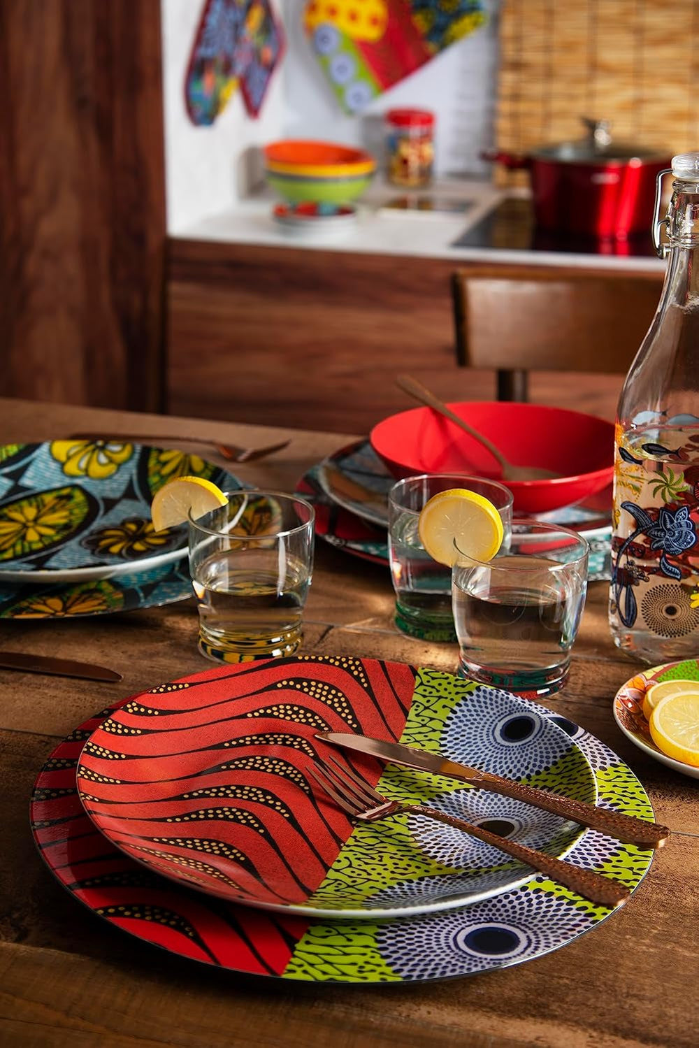 Sada nádobí Excelsa Africa 18 kusů, porcelán a keramika, vícebarevný Naty Shop