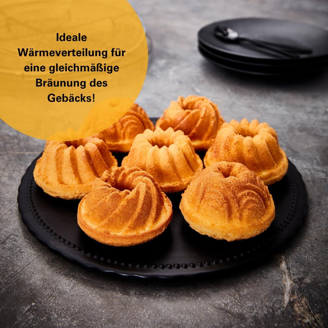 Birkmann, Contoura, Gugelhupfblech Violet, Backform Aus Aluguss, Mit Antihaftbeschichtung Und Rezept, 887077 Formy a plechy na pečení Naty Shop