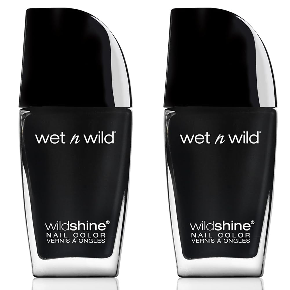 Lak na nehty Wet n Wild Wild Shine, bez formaldehydu, toluenu a ftalátů, dlouhotrvající rychleschnoucí formule, růžová Tickled (2 balení)