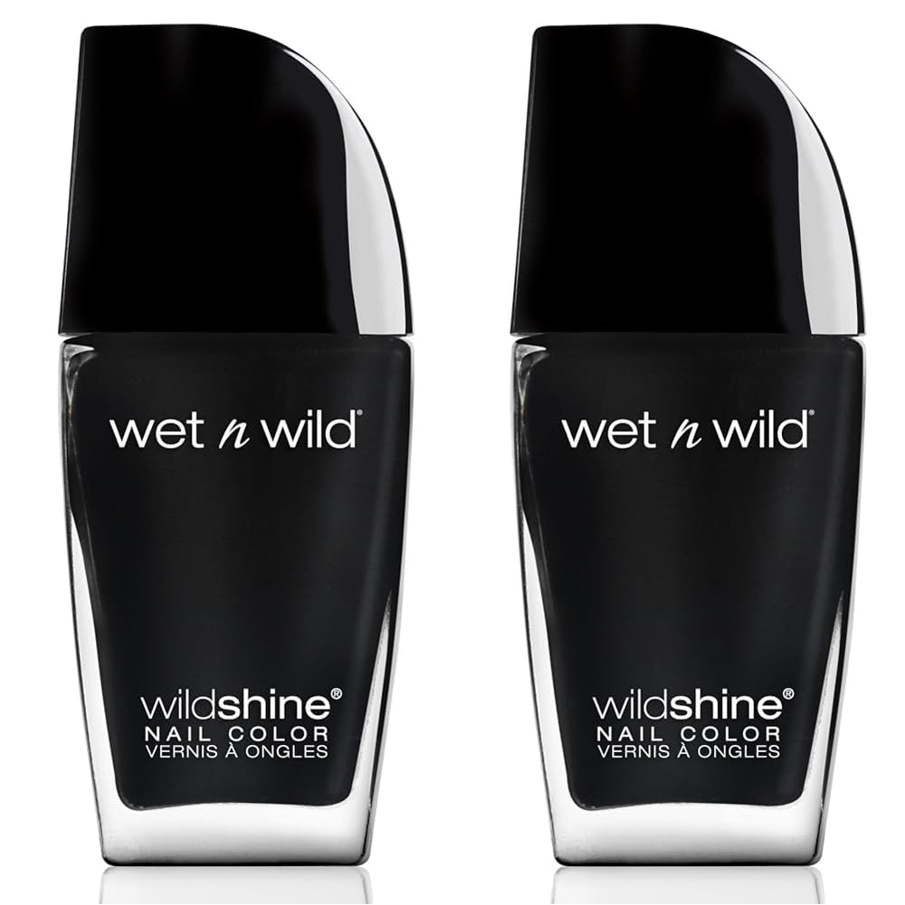 Lak na nehty Wet n Wild Wild Shine, bez formaldehydu, toluenu a ftalátů, dlouhotrvající rychleschnoucí formule, růžová Tickled (2 balení)