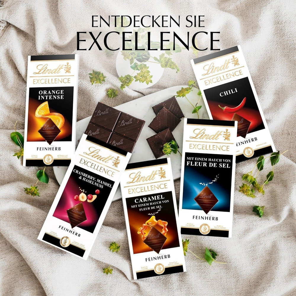 Lindt EXCELLENCE 99% Kakao - Edelbitter-Chocolate | 50 G Tafel | Extra Kräftige Hořká čokoláda | Zesilovač Kakao-Geschmack | Hořká čokoláda | Veganská čokoláda | Schokoladengeschenk Naty Shop