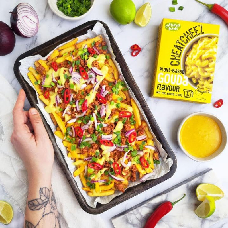 Kultivovaná jídla Vegan 3-er Set Vegan Mac And Cheese, Gouda Sauce, Cheddar Sauce, Laktosefrei Glutenfrei MAC & CHEEZ CHEATCHEEZ