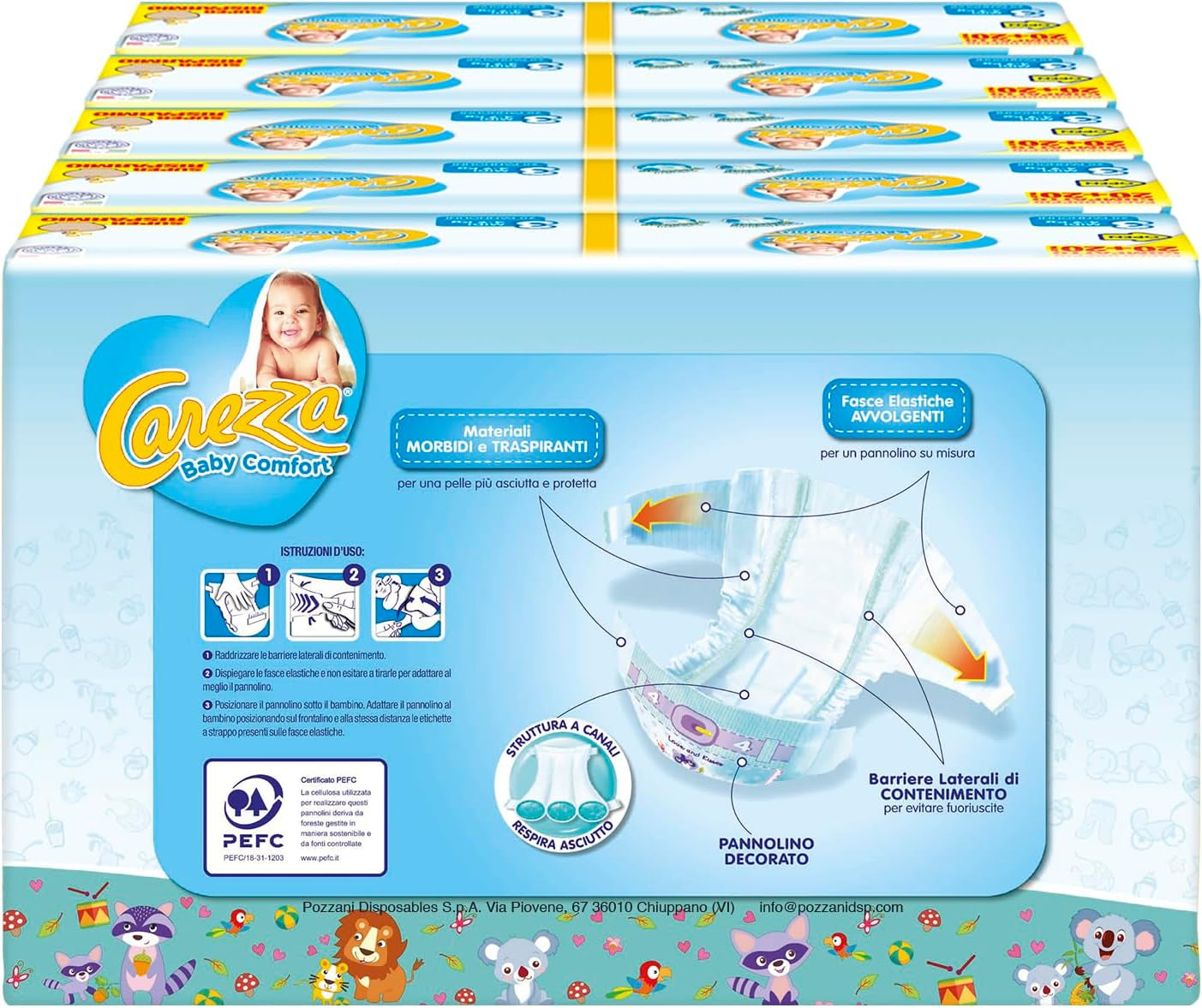 Plenky Baby Comfort Midi | Velikost 3 (4-9 kg) | 160 plen