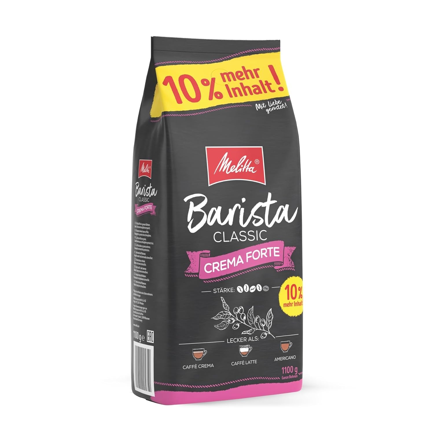 Melitta Barista Classic Espresso, Boabe de cafea întregi 1 kg Cafea Naty Shop 1.1 Kg Crema Forte