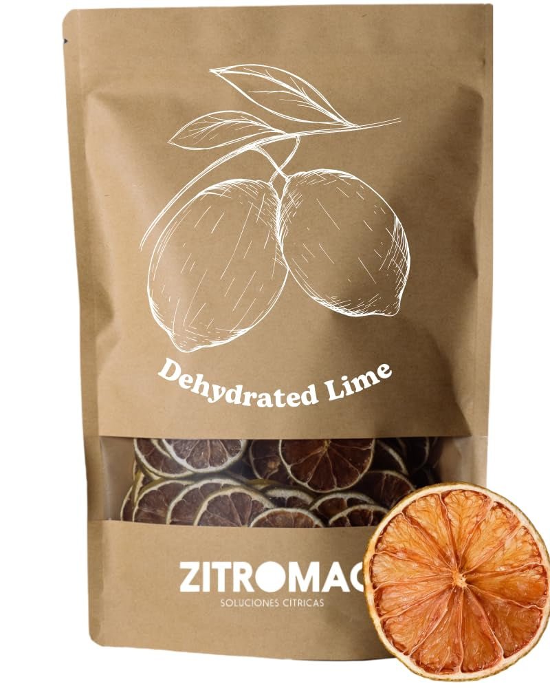 200gr Lime uscate pentru cocktail|fructe uscate pentru cocktailuri fără zahăr, decorare, coacere, Crăciun, băuturi, ceai|100% natural Felii de lime uscate pentru gin, cocktail seara Produse deshidratate Naty Shop Limes 100Gr