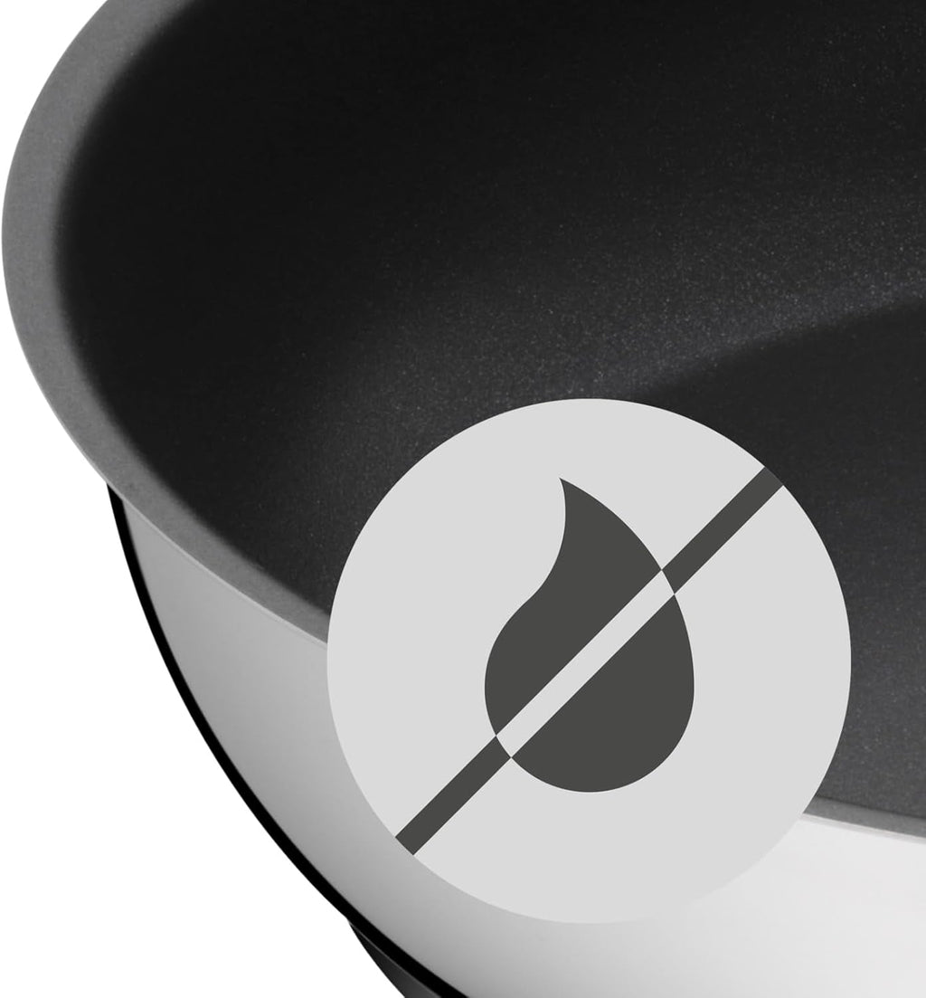 WMF Devil Pfannenset 2-Teilig, Bratpfanne 28 Cm + 24 Cm, Pfanne Induktion, Cromargan Edelstahl Beschichtet, Kunststoffgriff Naty Shop