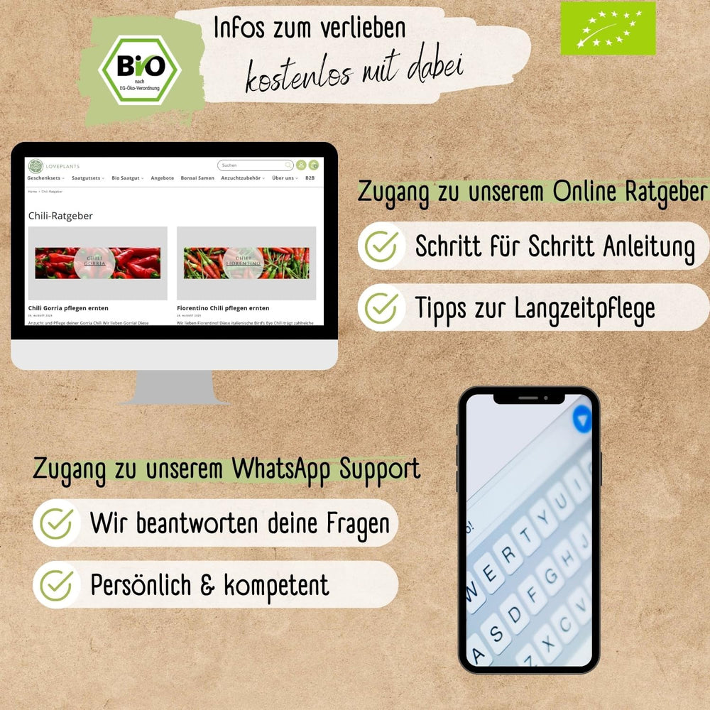 Bio Chili Seed Set - 6 Bio Chili semínek, jemně až extrémně pikantní, zdarma opylovaná kvalita | od pikantního Habanera po barevné a tradiční odrůdy chilli – Pepperoni Seeds