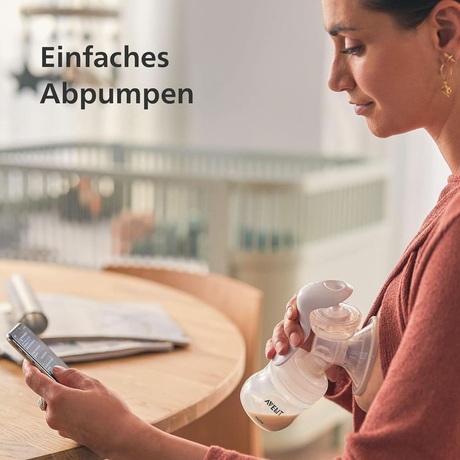 Philips Avent Handmilchpumpe - Einfaches Abpumpen, Mit Natural-Motion Technologie, Bpa-Frei (Modell SCF430/01) Transparentní doplňky Jídlo a kojení Bebe Naty Shop