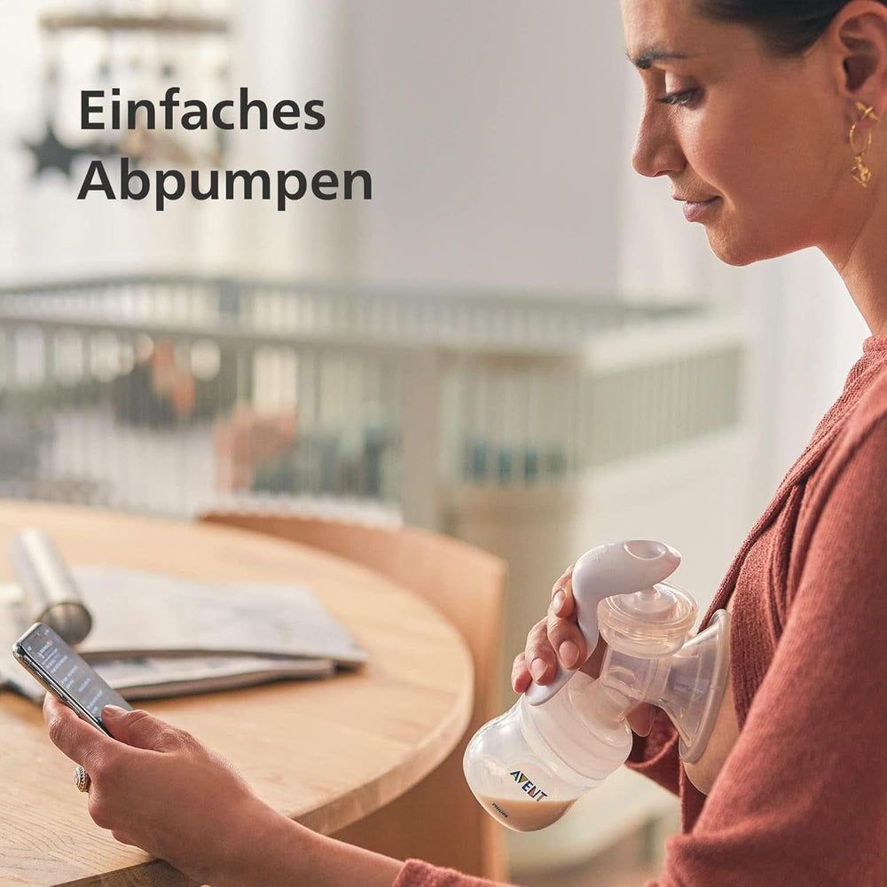 Philips Avent Handmilchpumpe - Einfaches Abpumpen, Mit Natural-Motion Technologie, Bpa-Frei (Modell SCF430/01) Transparentní doplňky Jídlo a kojení Bebe Naty Shop