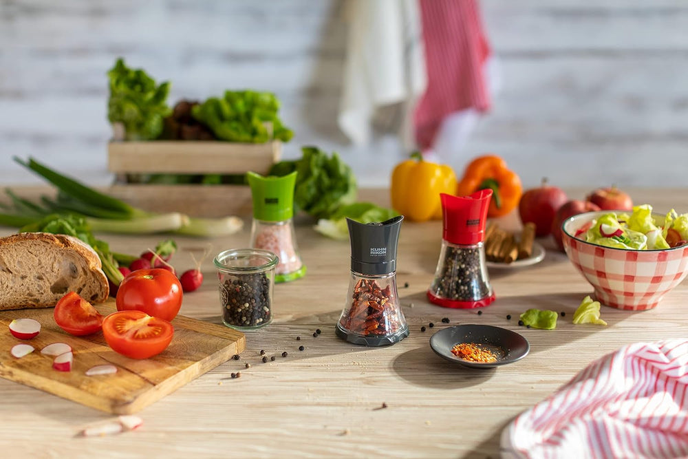 KUHN RIKON mlýnek na koření Mini (zelený), plastový, 12 X 12 X 8 cm Mlýnky a kráječe Naty Shop