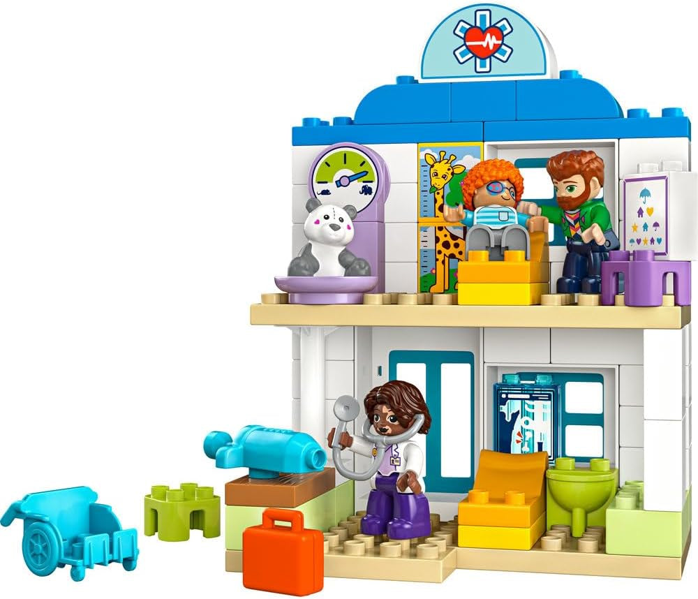 LEGO DUPLO Town První návštěva doktora, Stavebnice, Hrací sada na podporu jemné motoriky, Dárek pro batolata od 2 let, Vzdělávací hračka, Nemocniční hra na hrdiny 10449 Stavebnic Besuche den LEGO-Store