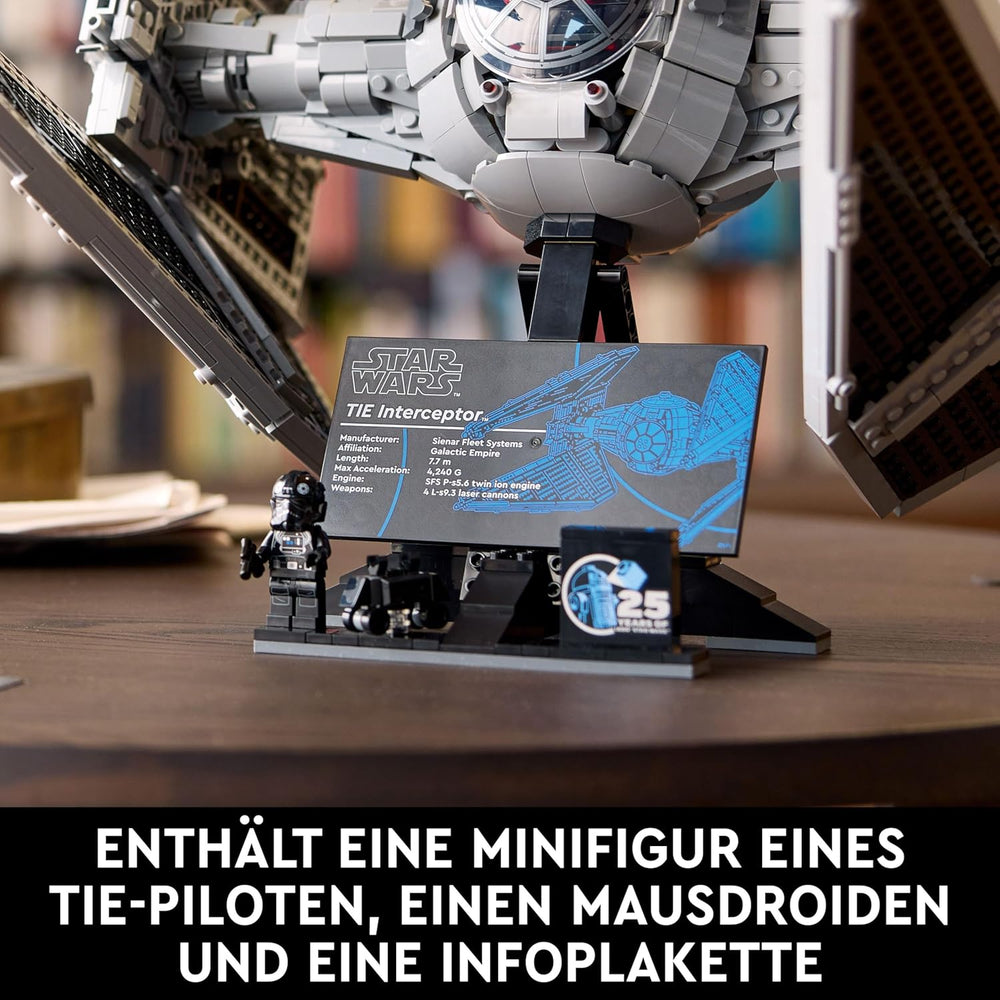 LEGO Star Wars TIE-Abfangjäger, kreativní Bauset aus der Ultimate Collector Series für Erwachsene, Modell eines Sternjägers Steinen, Geschenk für Fans, Sammlerstück, UCS-Set 75382