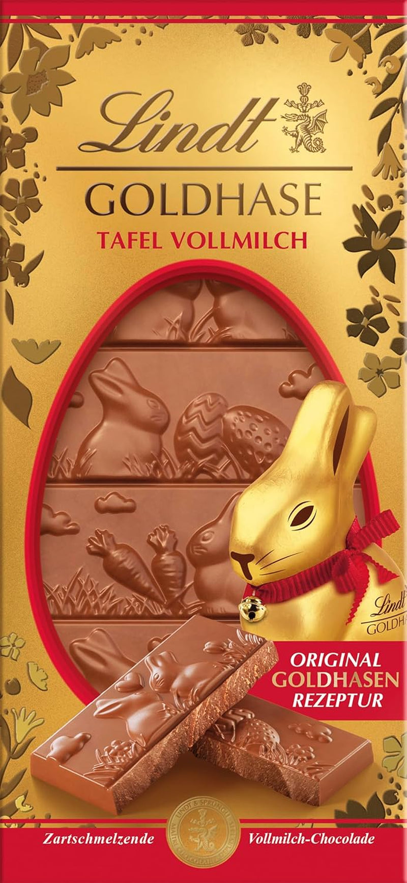 Lindt Gold Bunny čokoládová tyčinka, hořká čokoláda | 120 g hořké čokolády 60%, vyrobené podle originální receptury Gold Bunny | Čokoládová tyčinka | Čokoládový dárek